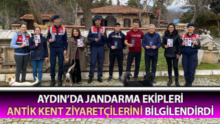 Jandarma ekipleri antik kent ziyaretçilerini bilgilendirdi