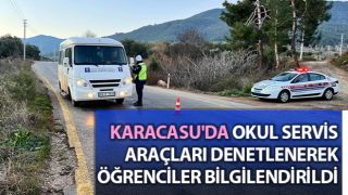 Karacasu'da okul servis araçları denetlendi