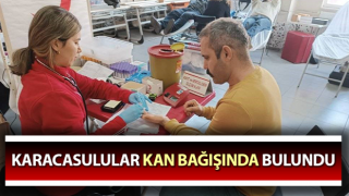 Karacasulular kan bağışında bulundu