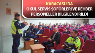 Okul servis şoförleri ve rehber personeller bilgilendirildi