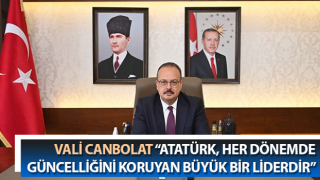 Vali Canbolat, Atatürk'ün Aydın'a gelişinin 93. yıldönümünde mesaj yayınladı