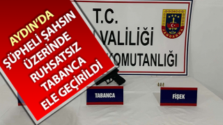 Şüpheli şahsın üzerinde ruhsatsız tabanca ele geçirildi