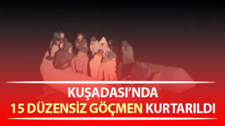 Aydın’da 15 düzensiz göçmen kurtarıldı