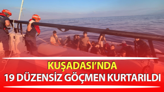 Aydın'da 19 düzensiz göçmen kurtarıldı