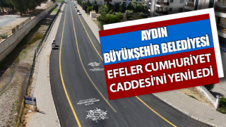 Büyükşehir, Efeler Cumhuriyet Caddesi'ni yeniledi