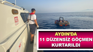 Didim’de 11 düzensiz göçmen kurtarıldı