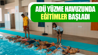 ADÜ yüzme havuzunda eğitimler başladı