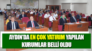 Aydın’da en çok yatırım yapılan kurumlar belli oldu