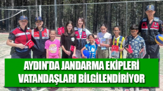 Aydın'da jandarma ekipleri vatandaşları bilgilendiriyor