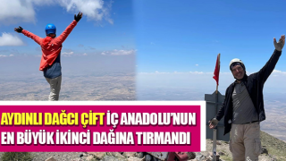 Aydınlı dağcı çift, Hasan Dağı’na tırmandı