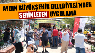 Büyükşehir Belediyesi'nden serinleten uygulama