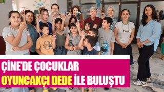 Çine’de çocuklar oyuncakçı dede ile buluştu