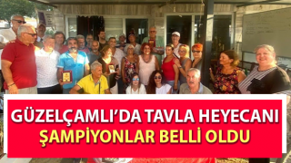 Güzelçamlı’da tavla heyecanı: Şampiyonlar belli oldu