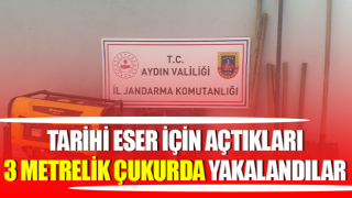 Aydın’da kaçak kazı yapan 4 şüpheli yakalandı