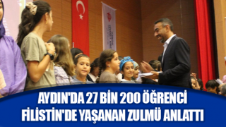 Aydın'da öğrenciler Filistin'de yaşanan zulmü anlattı