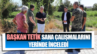 Başkan Tetik saha çalışmalarını yerinde inceledi