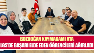 Bozdoğan Kaymakamı Ata, LGS'de başarı elde eden öğrencileri ağırladı