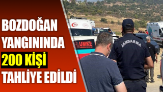 Bozdoğan yangınında 200 kişi tahliye edildi