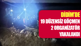 Didim’de 19 düzensiz göçmen, 2 organizatör yakalandı