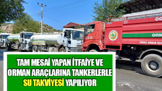 Germencik’te orman araçlarına tankerlerle su takviyesi yapılıyor