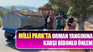 Milli Park’ta orman yangınına karşı bidonlu önlem