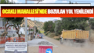 Ocaklı Mahallesi’nde bozulan yol yenilendi