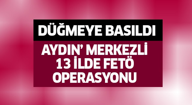 Aydın merkezli 13 ilde FETÖ operasyonu