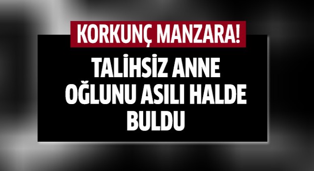 Oğlunu asılı halde buldu