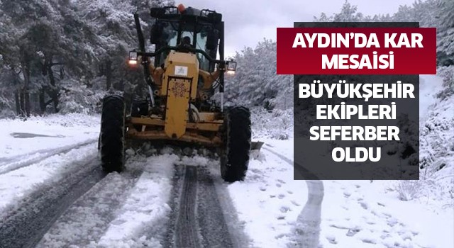 Aydın'a kar yağdı!