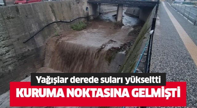 Yağışlar Tabakhane Deresi'ndeki suları yükseltti