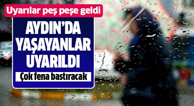 Aydın'da yaşayanlar uyarıldı!