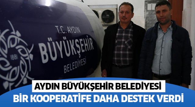 Büyükşehir bir kooperatife daha destek verdi