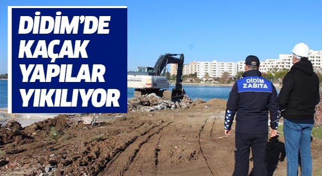 Didim’de kaçak yapılar yıkılıyor