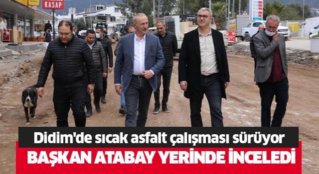 Didim'de sıcak asfalt çalışması devam ediyor