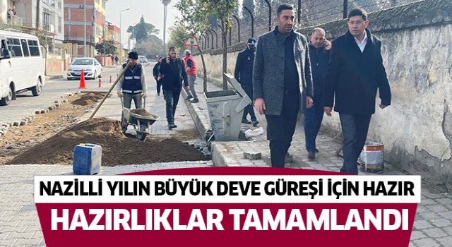 Nazilli, yılın büyük deve güreşi için hazır