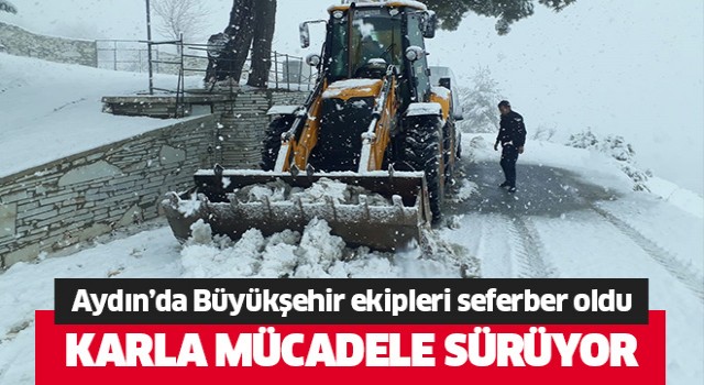 Büyükşehirin karla mücadelesi sürüyor