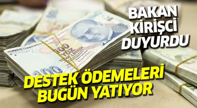 Destek ödemeleri bugün yatıyor