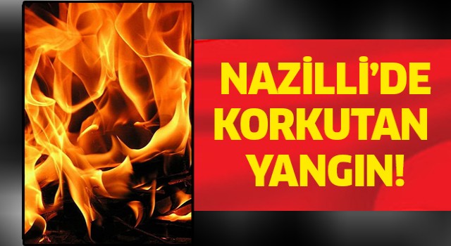 Nazilli'de korkutan yangın!