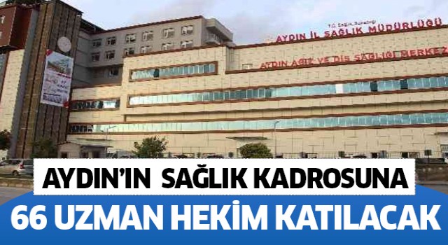 Aydın'ın sağlık kadrosuna 66 uzman hekim katılacak