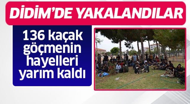 Didim'de 136 kaçak göçmen yakalandı