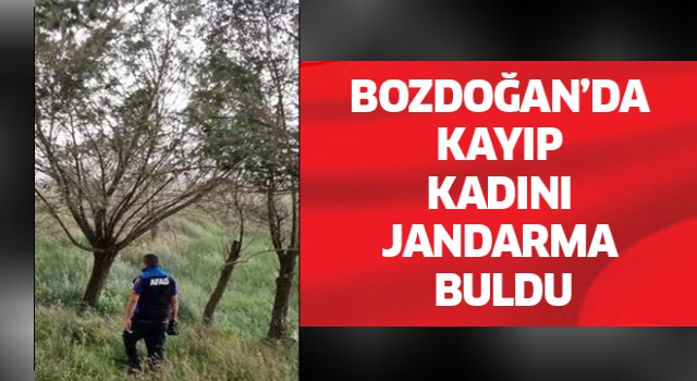 Bozdoğan'da kayıp kadından iyi haber geldi