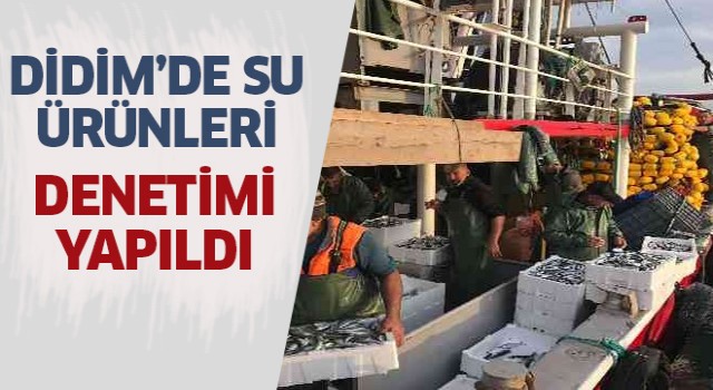 Didim'de su ürünleri denetimi yapıldı