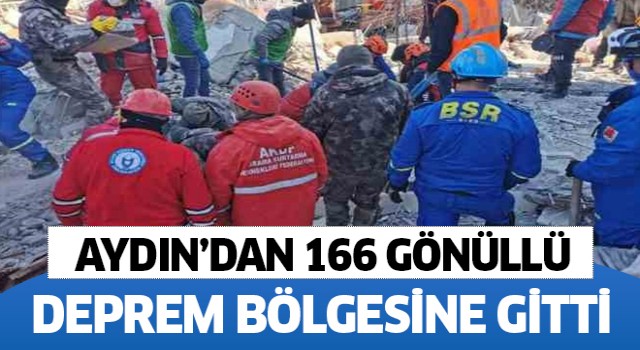 Aydın'dan 166 gönüllü deprem bölgesine gitti