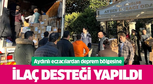 Aydınlı eczacılardan afet bölgesine ilaç desteği