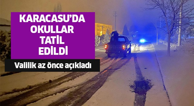 Karacasu'da okullar tatil edildi