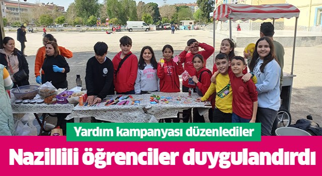 Nazillili öğrenciler depremzedelere yardım eli uzattı