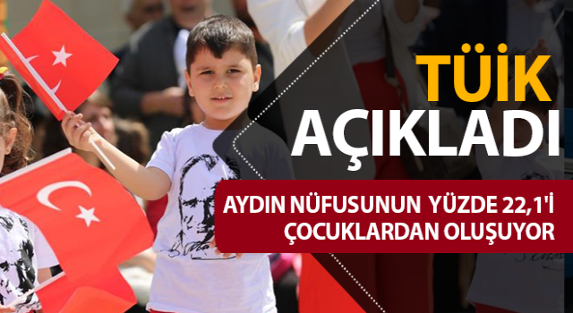 Aydın nüfusunun yüzde 22,1'i çocuklardan oluşuyor