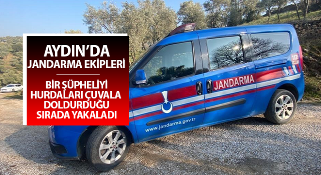 Jandarma ekipleri hırsızlık şüphelisini suçüstü yakaladı