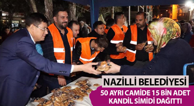 Nazilli Belediyesi kandil simidi dağıttı