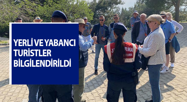 Söke’de turistler orman yangınlarına karşı bilgilendirildi